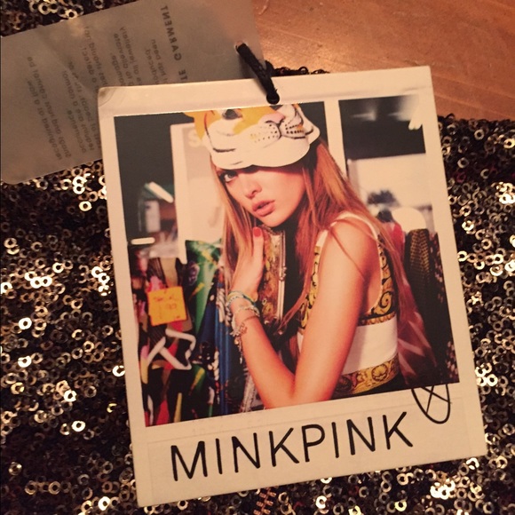 Mink Pink sequined bronze cocktail dress - Picture 3 of 4