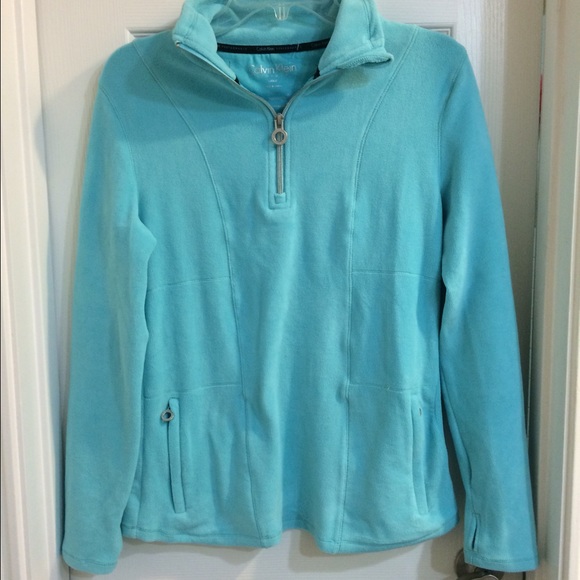 Calvin Klein fleece pull over Aqua