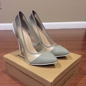 ASOS Grey Sheer Pumps