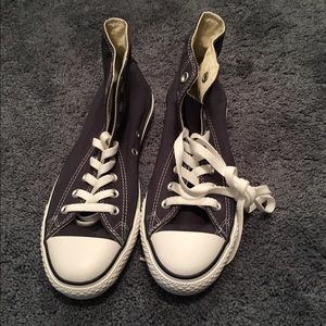 Blue high-top Converse