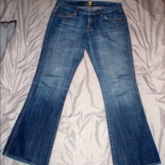 7 for all Mankind 30 Flare Jeans "A" Pocket Denim