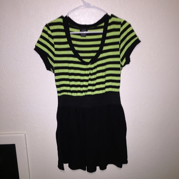 Rue 21 Lime and Black Dress