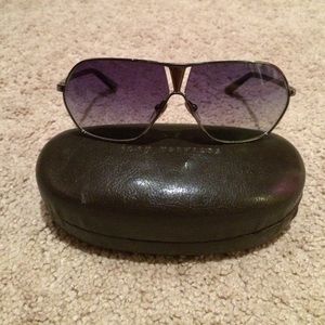 John Varvatos shiny dark gunmetal sunglasses