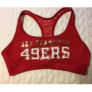 49ers sports bra PINK VS