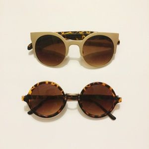 2 pairs- round tortoise sunnies ☀️🌴✌️