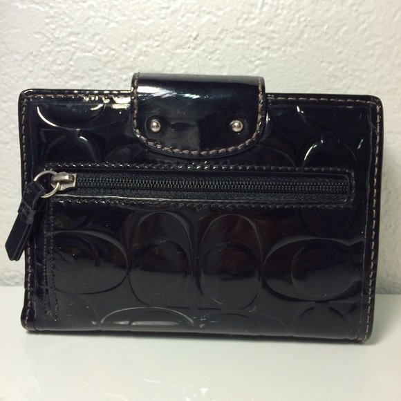 COACH - Black Patent Leather Wallet - Picture 2 of 4