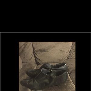 Black ankle boots with zipper