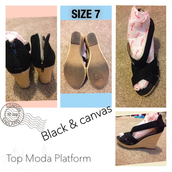 Wedge canvas black - Picture 1 of 3