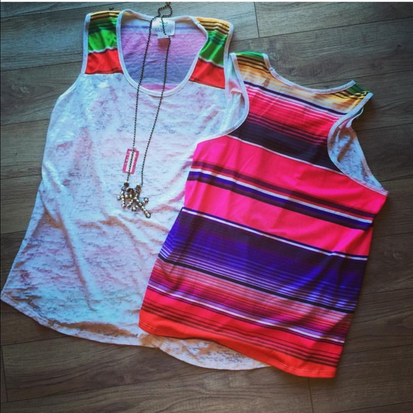 Serape back tank