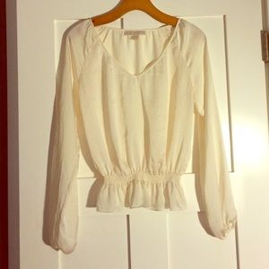 Michael Kors Silk Peasant Blouse