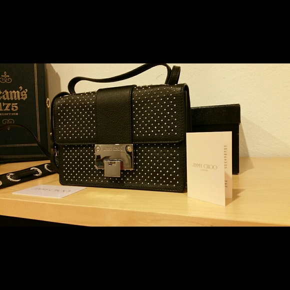 SOLD OUT ! $1400 NEW JIMMY CHOO REBEL STUDDED BAG - Picture 2 of 3