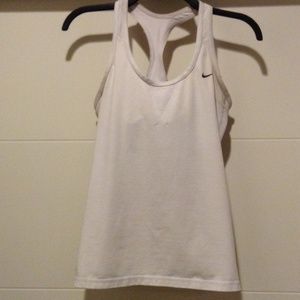 White Nike racer back workout tank!