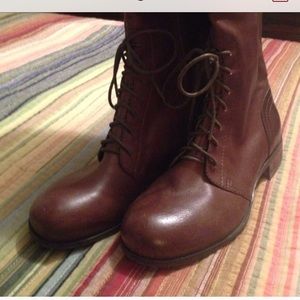Brown Leather Dolce Vita Lace Up Boots.