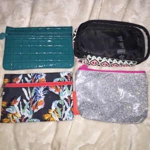 4 misc. makeup bags