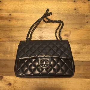 👜Black leather bag👜