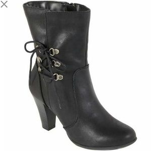 BLACK EXTENDED CALF BOOTS