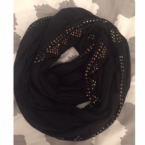 NEW black and gold infinity scarf