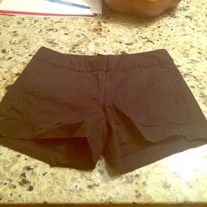 Black J. Crew city fit chino shorts size 0