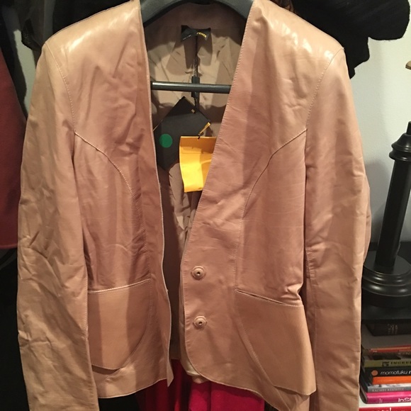 Fendi Tan Leather Jacket new with tags!
