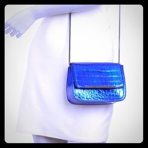 BCBGENERATION Cobalt Metallic Croc Small Purse