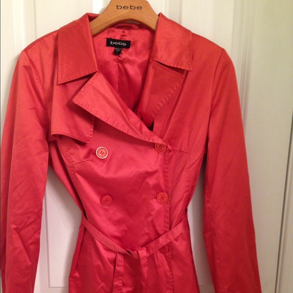 bebe Jackets & Blazers - 🍭bebe light jacket shiny orange small