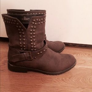 Brown Motorcycle Boots