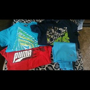 Youth boys size lg shirts and short bundle