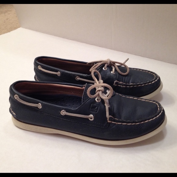 Sperry top siders leather deck boat shoes