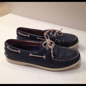 Sperry top siders leather deck boat shoes