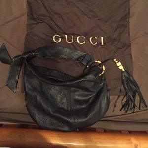 100% authentic Gucci Bamboo soft leather soho bag