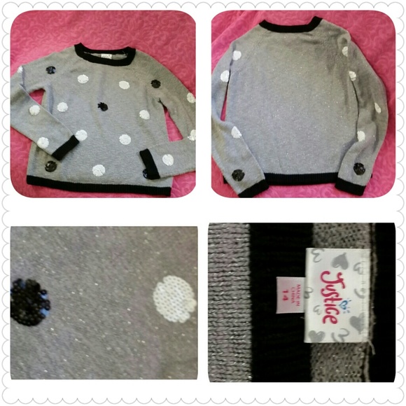 Justice girls knit sweater. - Picture 3 of 3