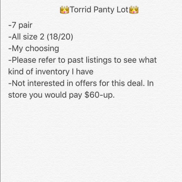 Torrid Panty Lot