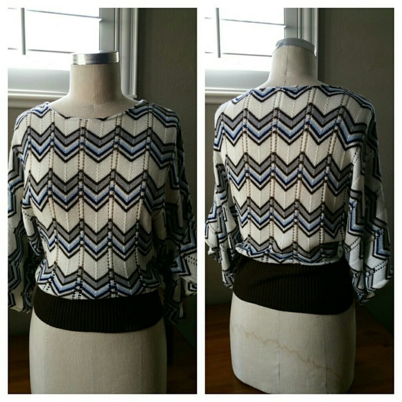 Adorable Fitted Chevron Knit Sweater