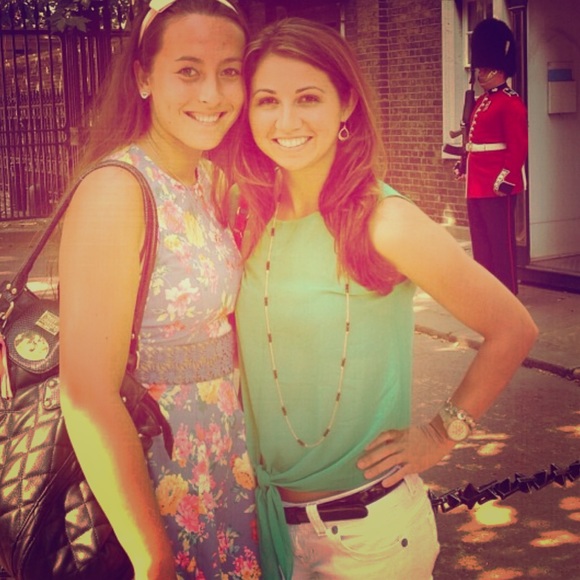 Green tie front top and edgy button detail back