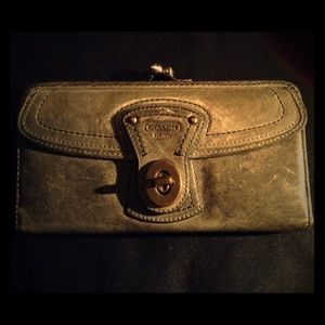 Grey leather Coach wallet
