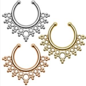 Two fake Septum Nose Rings