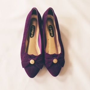 Vintage Purple Velvet Flats