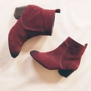 Burgundy Ankle Booties