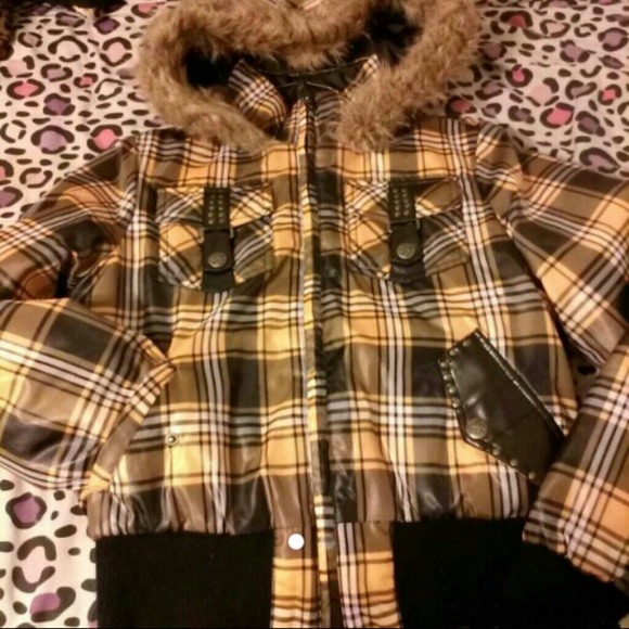 Jacket with fur hood