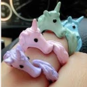 Two pack of Pastel Unicorn Rings