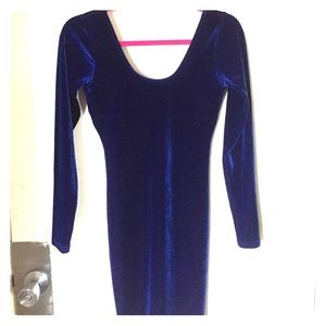 Blue Velvet Mini Dress