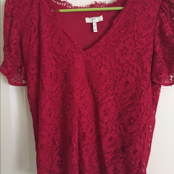 Red Holiday Lace shirt