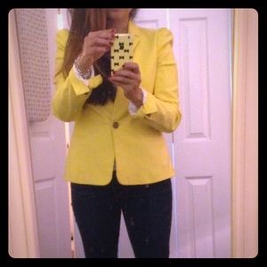 Bright yellow long sleeve Zara Blazer