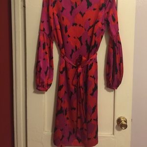 Tory Burch Belted Silk Shift Dress