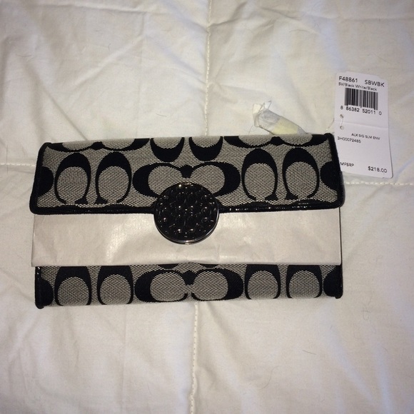 NWT Coach Alexandra Signature Slim Envelope Wallet - Picture 1 of 3