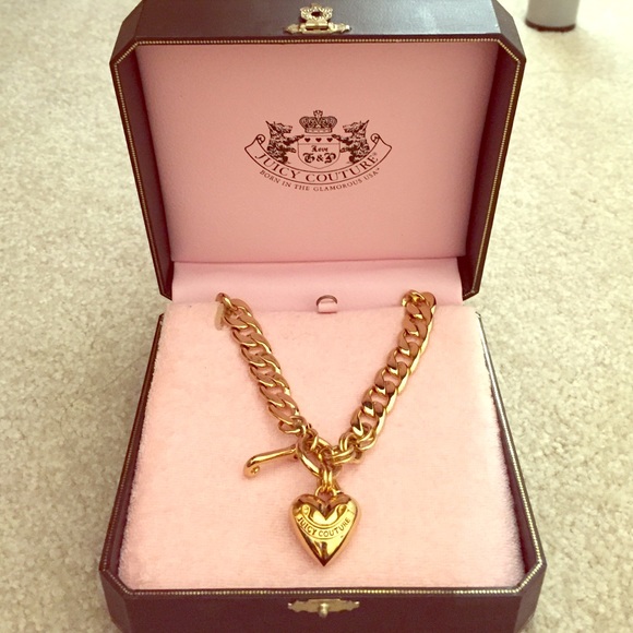 Juicy couture gold chain necklace