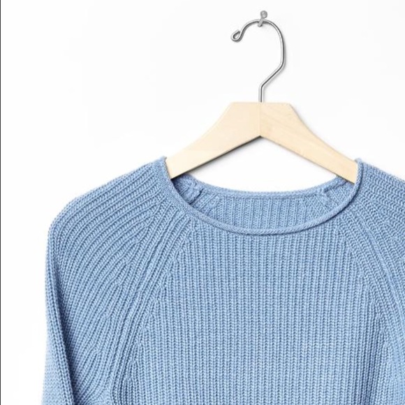 GAP Ribbed Raglan Sweater in Gray - Picture 2 of 4