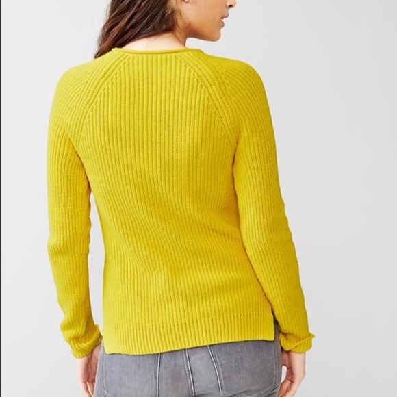 GAP Ribbed Raglan Sweater in Gray - Picture 3 of 4