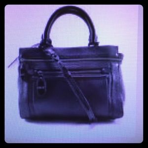 Rebecca Minkoff black handle purse with strap