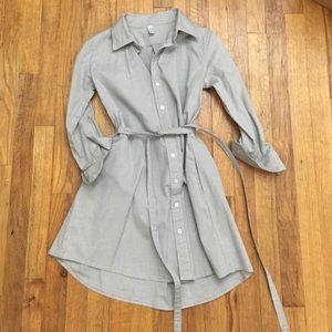 Grey American Apparel button down shirt dress XS